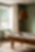 Timber pool table beside a window and arched wall recess